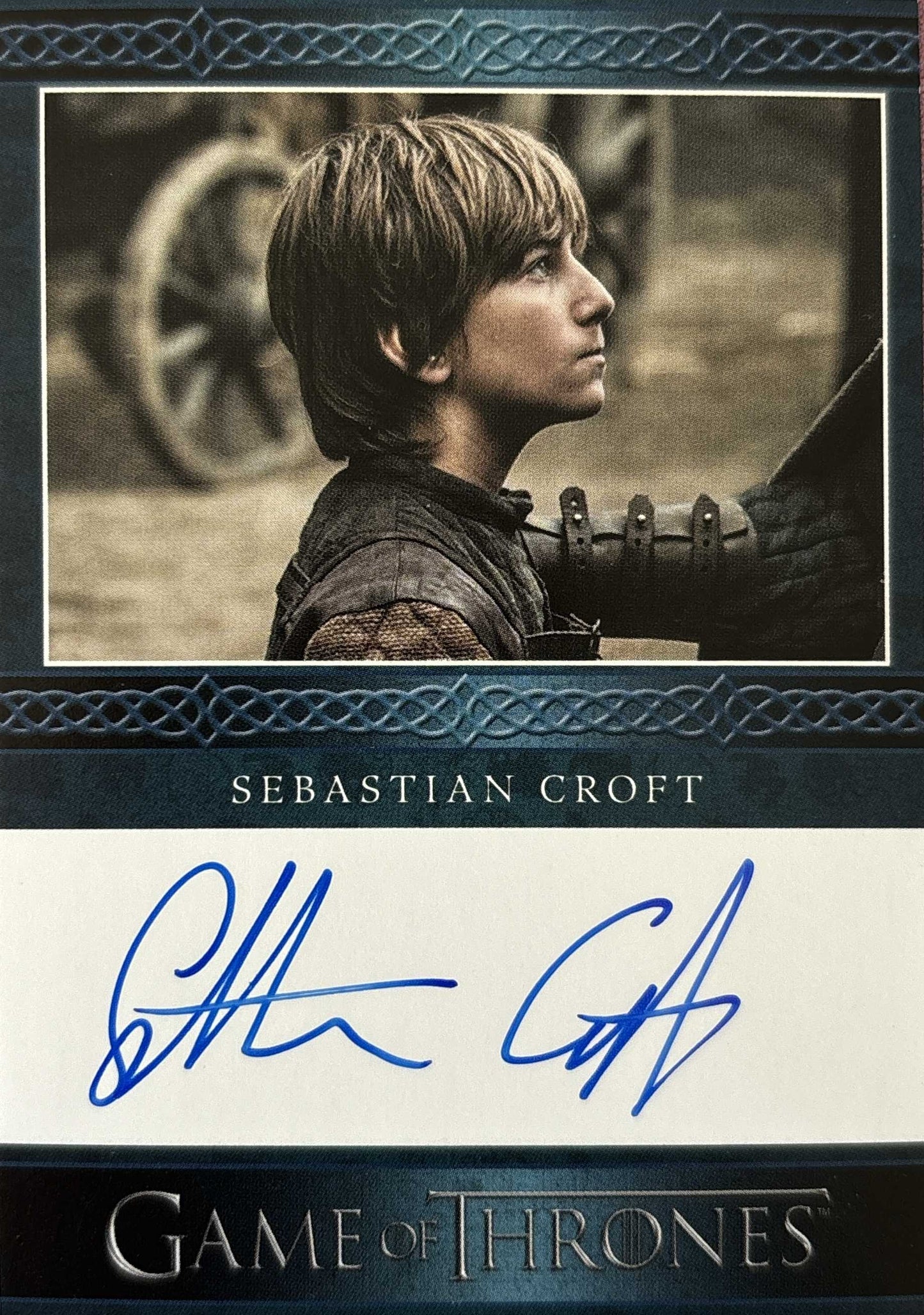 Sebastian Croft Blue Autograph - Game of Throne Art & Images