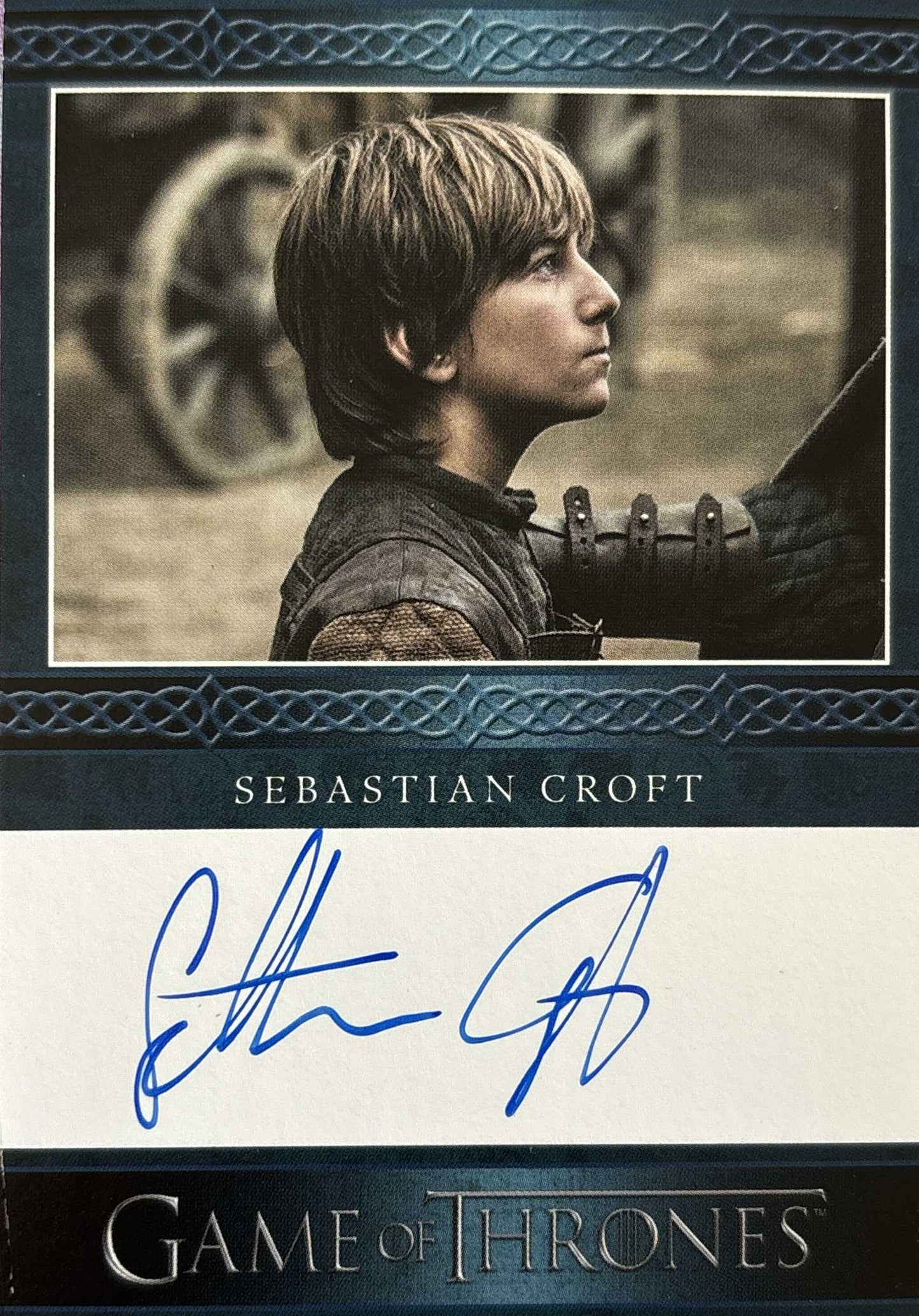 Sebastian Croft Blue Autograph - Game of Throne Art & Images
