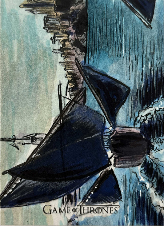Schiff von Euron Graufreud - Sketch Karte (Game of Thrones 2019)