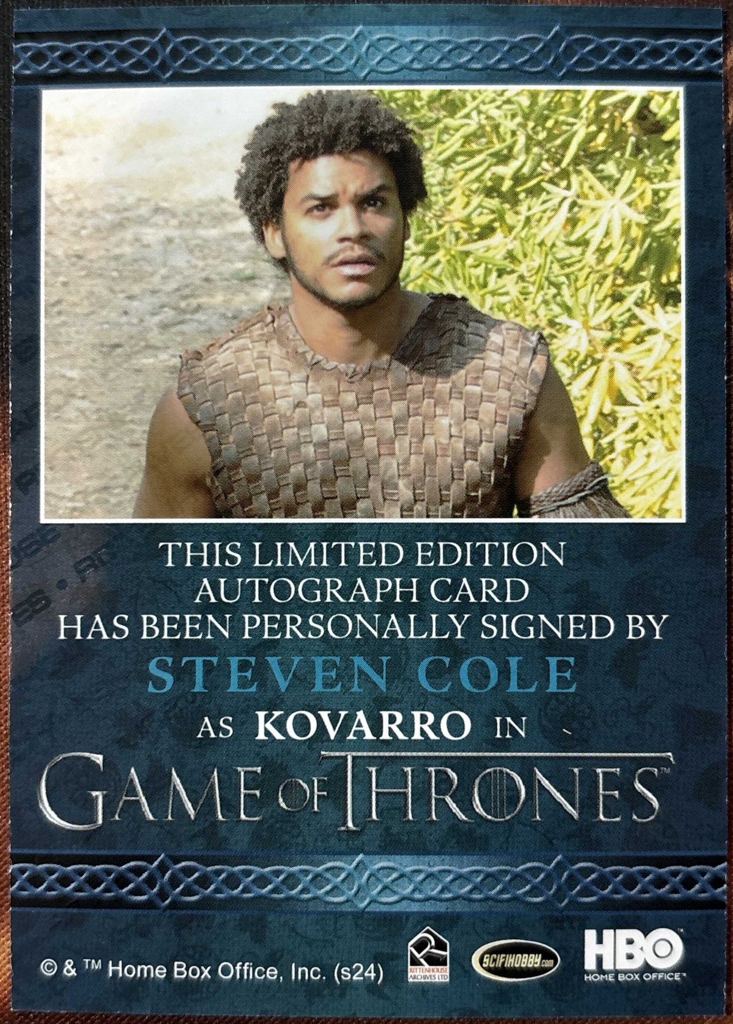 Steven Cole Blue Autogramm - Game of Thrones Legends of the Realm