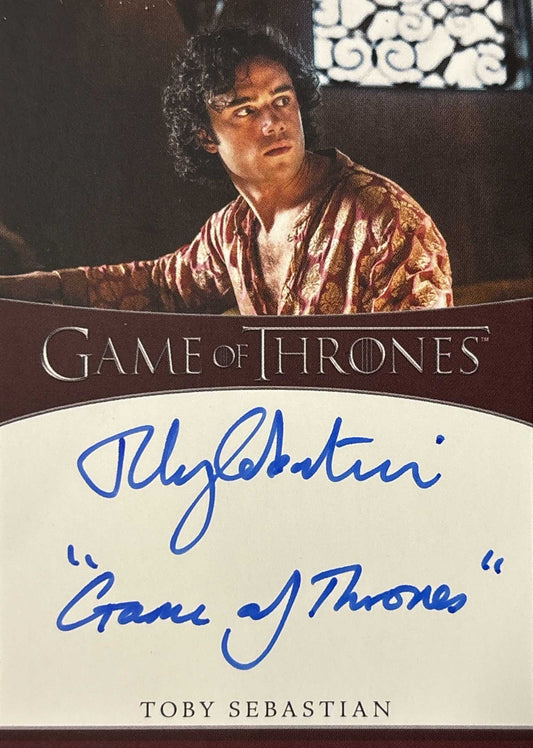 Toby Sebastian Inscription Autograph "Game of Thrones" - Game of Thrones Iron Anniversary 2