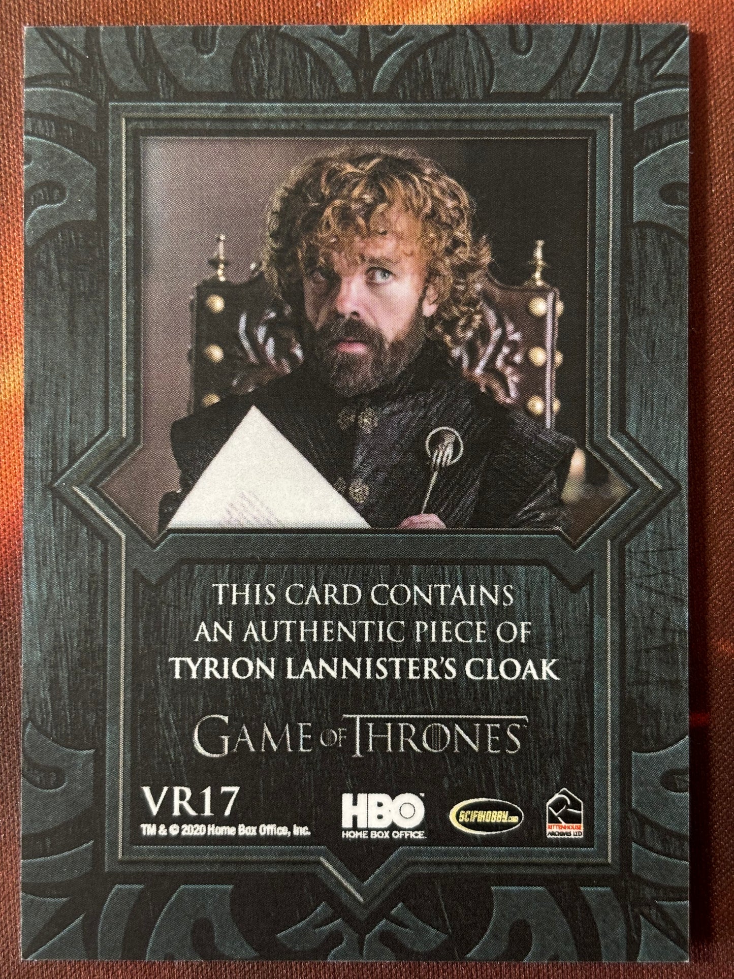 Tyrion Lannister Relic VR17 - Game of Thrones Season 8